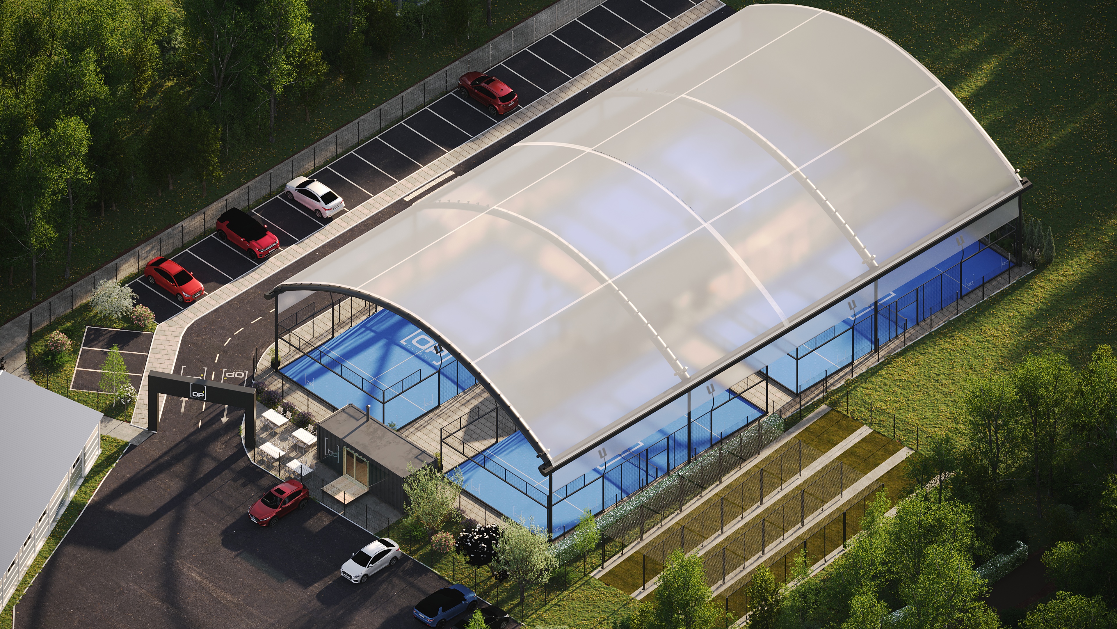 Padel court canopy design